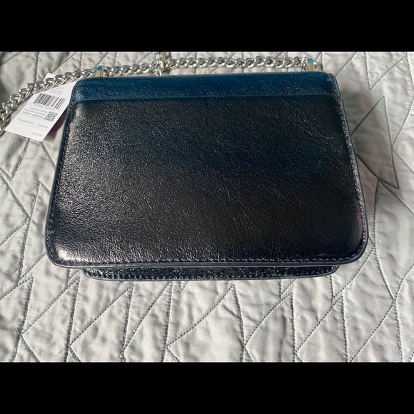 ♠️ Kate Spade Remi Tricolor Colorblock Flap Chain Crossbody Bag, Metallic Blue - Picture 3 of 5